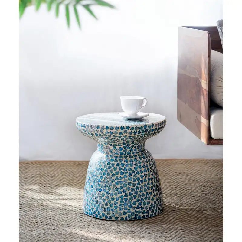 Sgabello da giardino Capiz D15x16 Tavolino piccolo