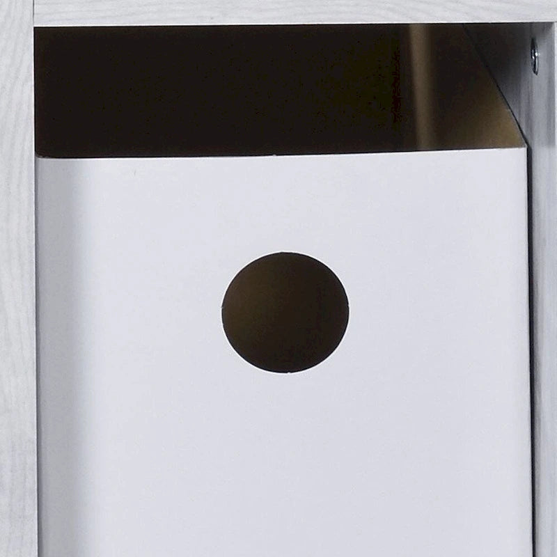 37 Scrivania per computer bianco anticato