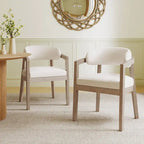 Christopher Knight Home - Carter Modern Dining Armchair Set of 2 with Upholstered Seating and Solid Wood Frame