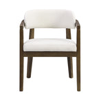 Set di 2 sedie da pranzo moderne Carter con seduta imbottita e struttura in legno massello