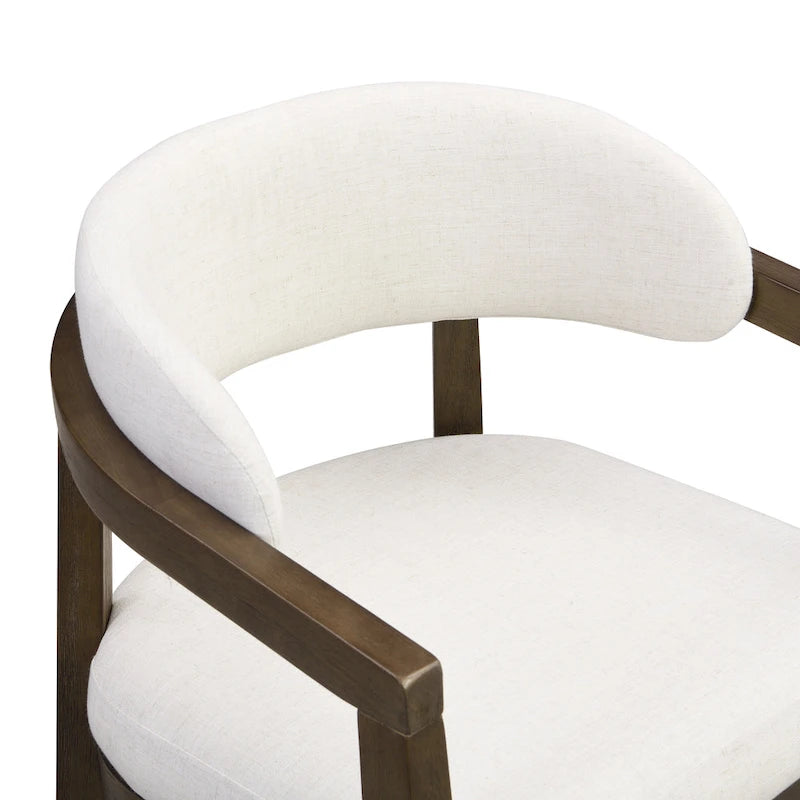 Set di 2 sedie da pranzo moderne Carter con seduta imbottita e struttura in legno massello