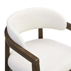 Set di 2 sedie da pranzo moderne Carter con seduta imbottita e struttura in legno massello