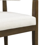 Set di 2 sedie da pranzo moderne Carter con seduta imbottita e struttura in legno massello