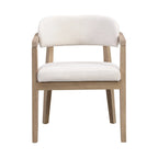 Set di 2 sedie da pranzo moderne Carter con seduta imbottita e struttura in legno massello