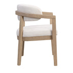 Set di 2 sedie da pranzo moderne Carter con seduta imbottita e struttura in legno massello