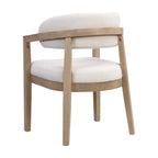 Set di 2 sedie da pranzo moderne Carter con seduta imbottita e struttura in legno massello