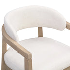 Set di 2 sedie da pranzo moderne Carter con seduta imbottita e struttura in legno massello