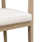 Set di 2 sedie da pranzo moderne Carter con seduta imbottita e struttura in legno massello