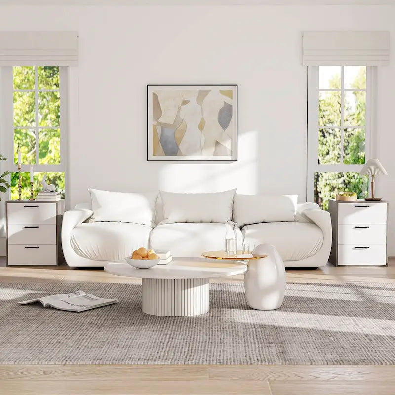 Costway 3 Drawer Dresser Chest of Drawer Storage Cabinet with Wide