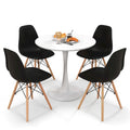 Set da pranzo 5 pezzi Tavolo da pranzo rotondo moderno 4 sedie per piccoli spazi