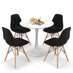 Set da pranzo 5 pezzi Tavolo da pranzo rotondo moderno 4 sedie per piccoli spazi