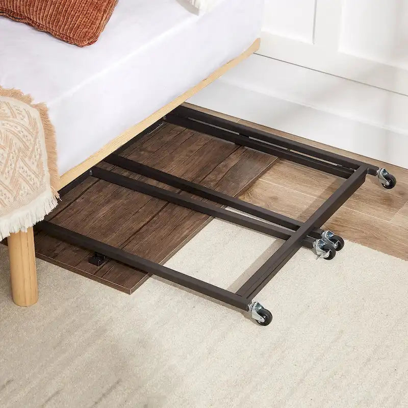 Scrivania Pieghevole Mobile per Computer, Scrivania Scrivibile su Ruote da 80 cm, Nessun Montaggio Richiesto, Tavolo Pieghevole Salvaspazio per Laptop per Ufficio Domestico