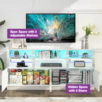 Mobile TV a LED lucido da 70 pollici per TV da 75/80/85 pollici Bianco - 73 pollici