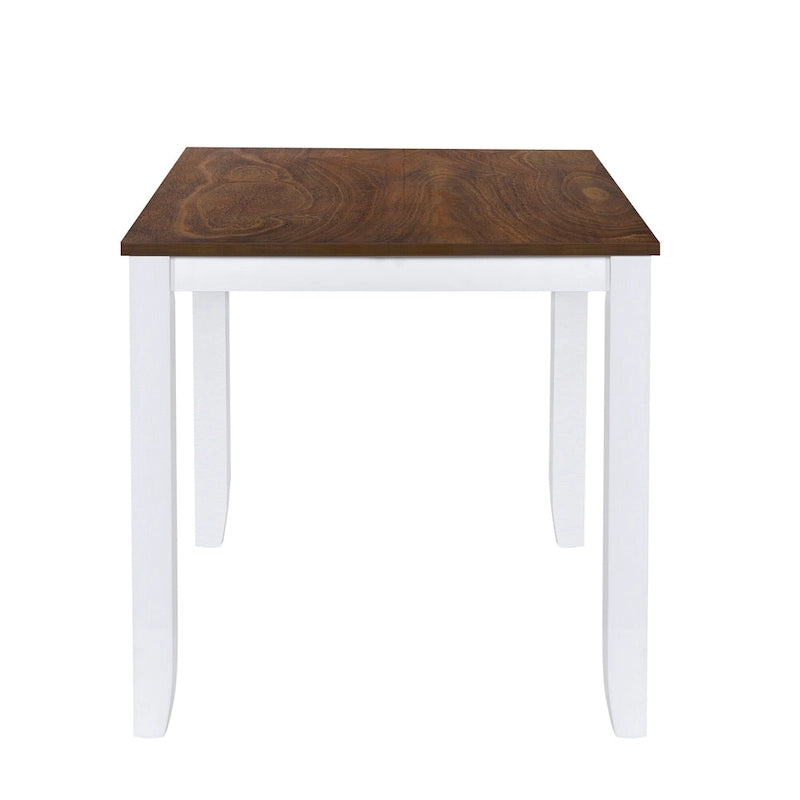 Set tavolo e sedie in legno da 5 pezzi, set tavolo da pranzo da cucina per 4 persone con tavolo rettangolare e 4 sedie imbottite con schienale a X