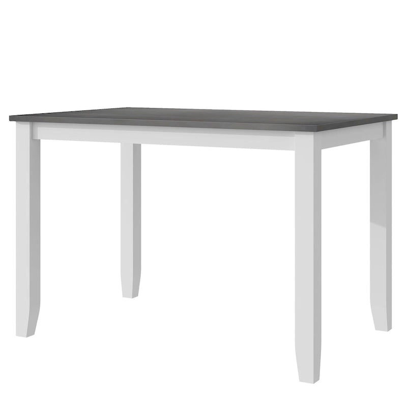 Set tavolo e sedie in legno da 5 pezzi, set tavolo da pranzo da cucina per 4 persone con tavolo rettangolare e 4 sedie imbottite con schienale a X