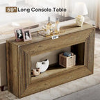 Tavolino consolle lungo 150 cm per soggiorno, tavolino da ingresso stretto in legno