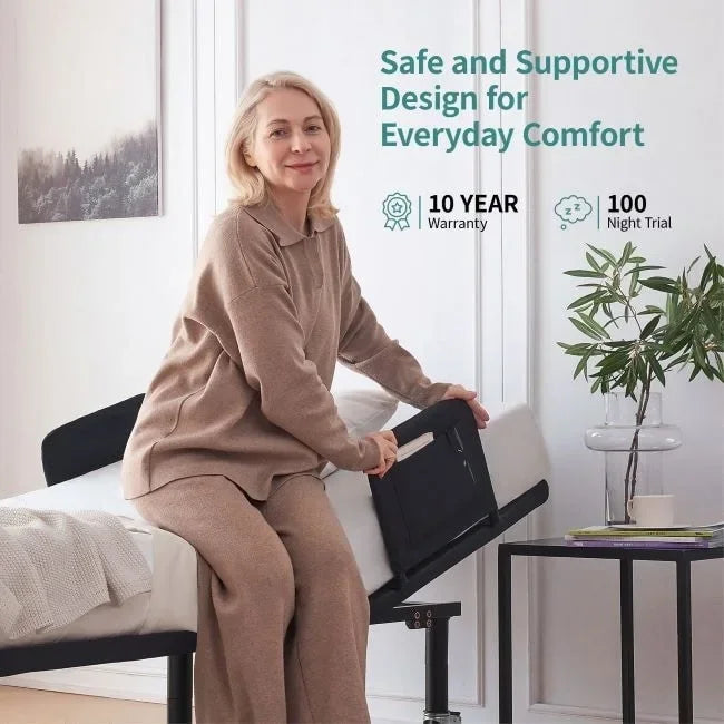 Struttura letto regolabile Twin XL e materasso da 15 cm - Letto a gravità zero con sponde laterali