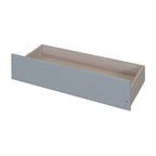 Letto a Giorno in Legno con Due Cassetti, Singolo, Grigio