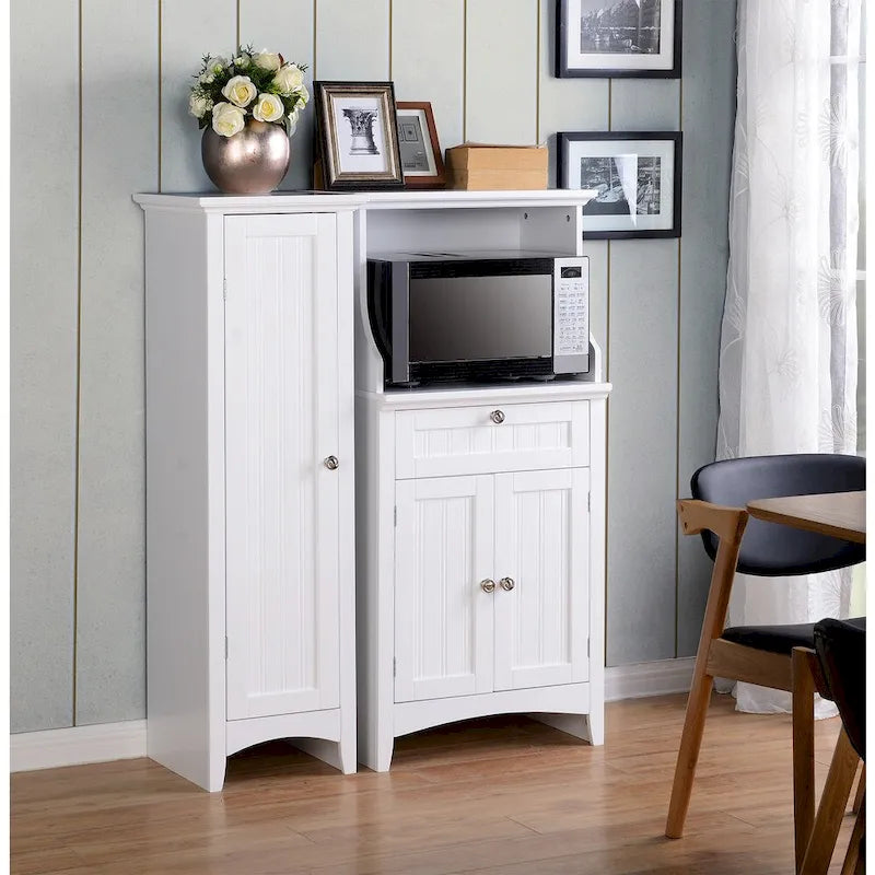 Mobile utility con cassetto e armadietto per microonde e macchina del caffè