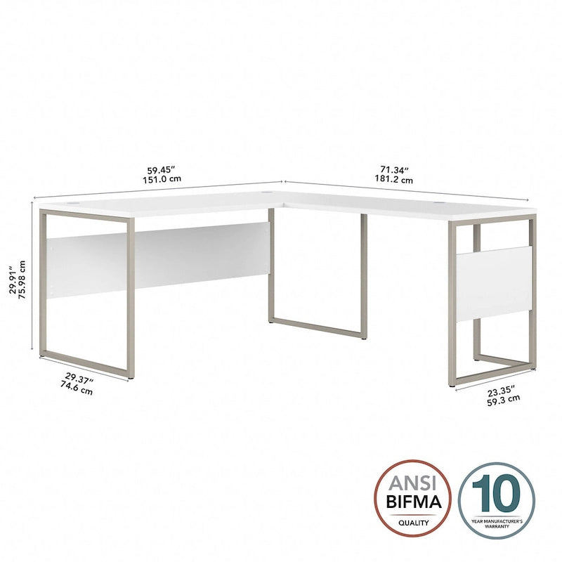 Scrivania a L ibrida 60W x 30D