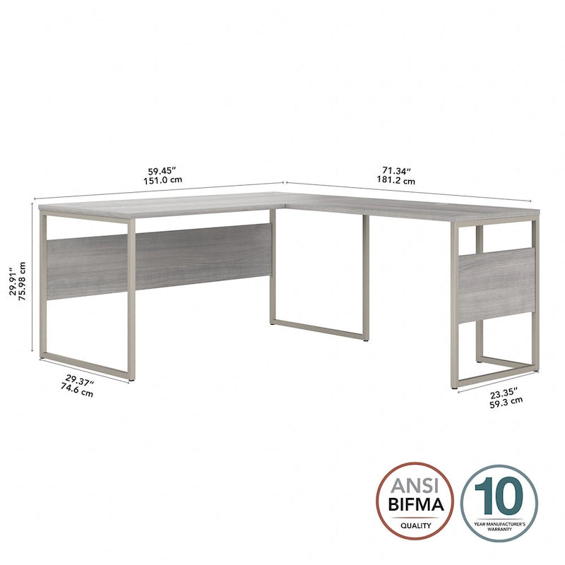 Scrivania a L ibrida 60W x 30D