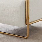 Poltrona futuristica larga 31" in velluto con struttura in oro lucido e schienale cilindrico
