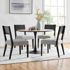 Sedia da Pranzo in Similpelle e Lino - Set da 2