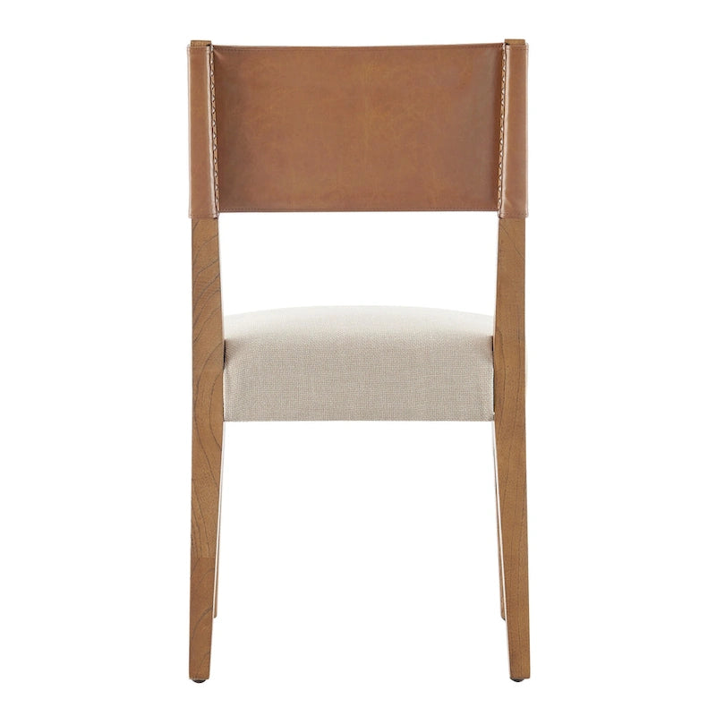 Sedia da Pranzo in Similpelle e Lino - Set da 2