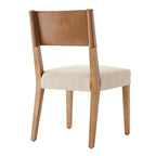 Sedia da Pranzo in Similpelle e Lino - Set da 2