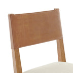 Sedia da Pranzo in Similpelle e Lino - Set da 2