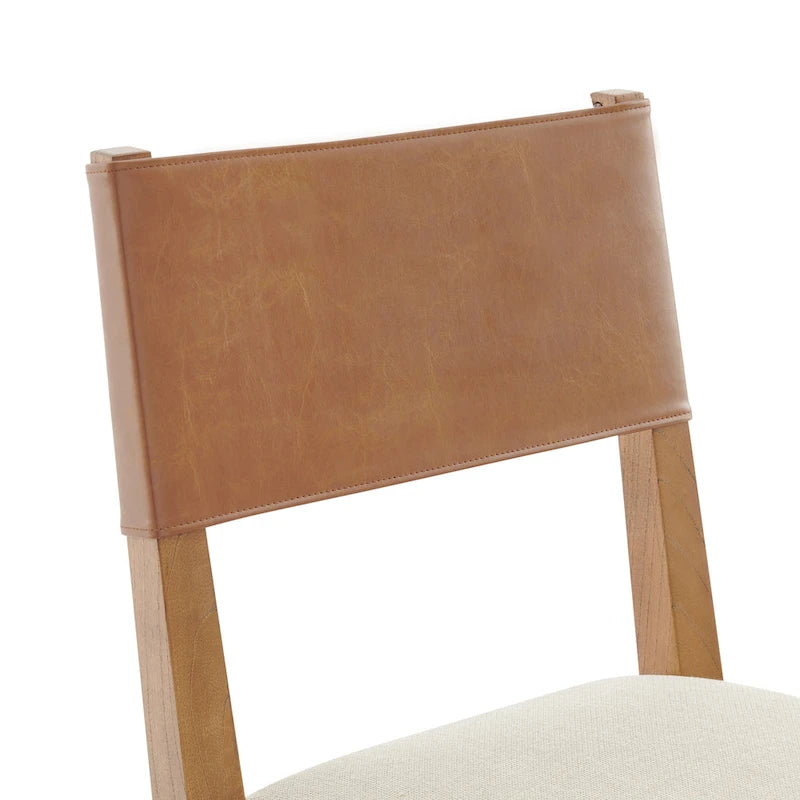 Sedia da Pranzo in Similpelle e Lino - Set da 2
