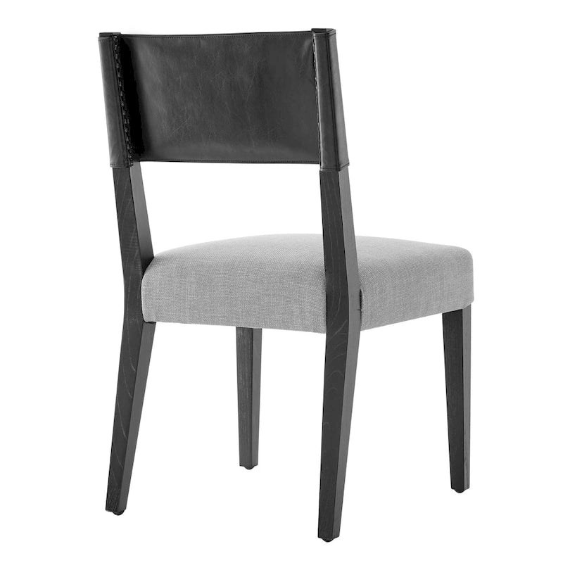 Sedia da Pranzo in Similpelle e Lino - Set da 2