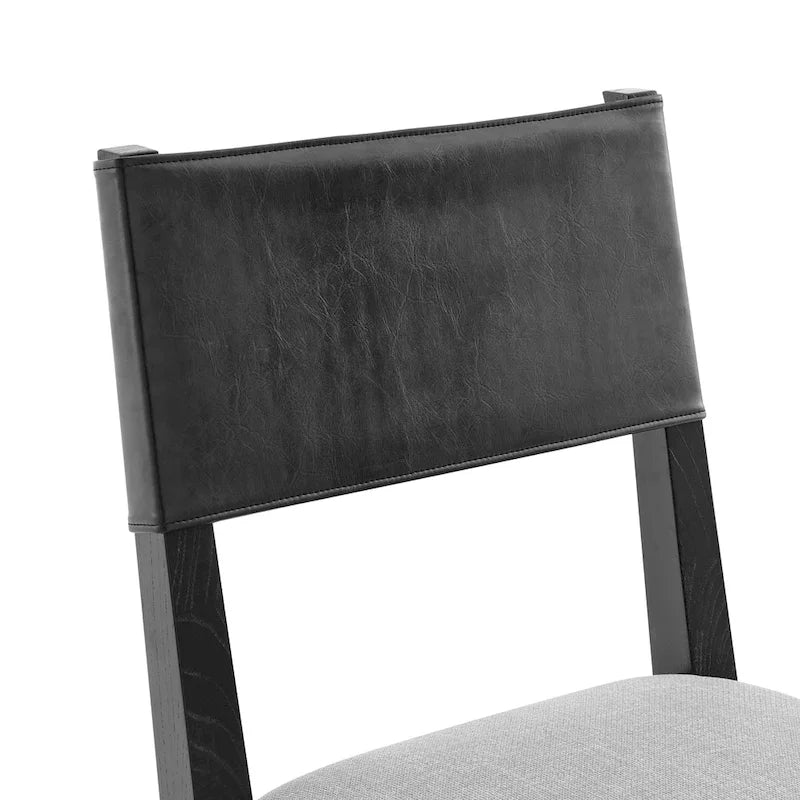 Sedia da Pranzo in Similpelle e Lino - Set da 2