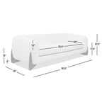 Divano imbottito in Sherpa da 90,5"