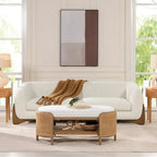 Divano imbottito in Sherpa da 90,5"