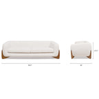 Divano imbottito in Sherpa da 90,5"