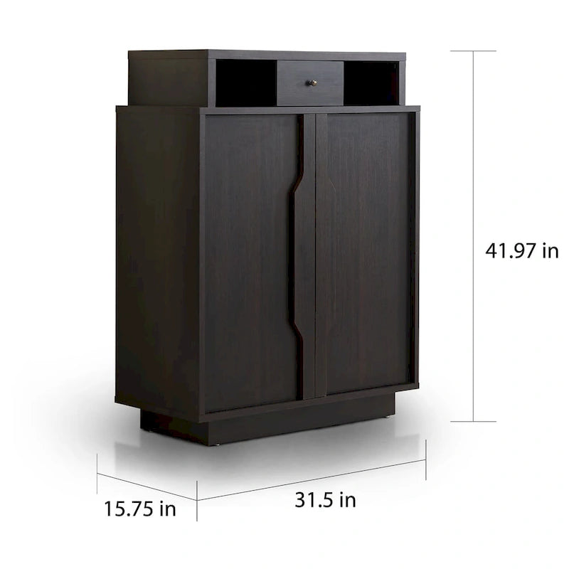 Scarpiera a 5 ripiani Espresso moderna