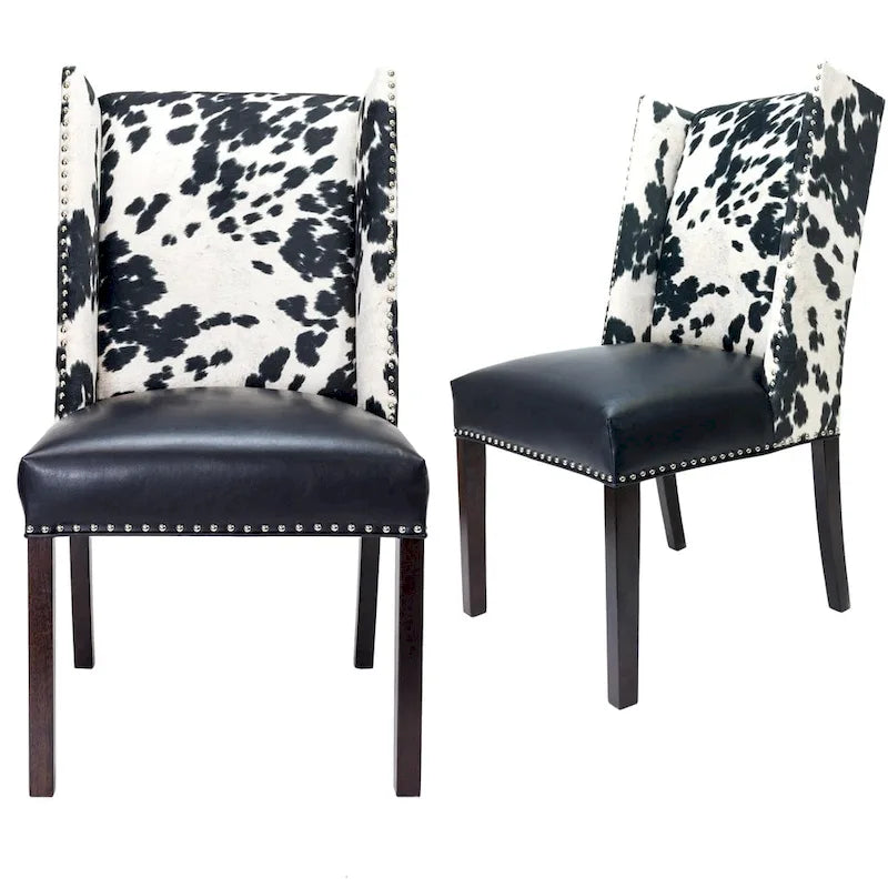 Sole Designs Rexford Wingback Leather Upholstered Nailhead Dining Chairs Set Of 2 - n/a