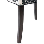 Sedie da pranzo Rexford Wingback in pelle imbottite con borchie, set da 2 - n/d