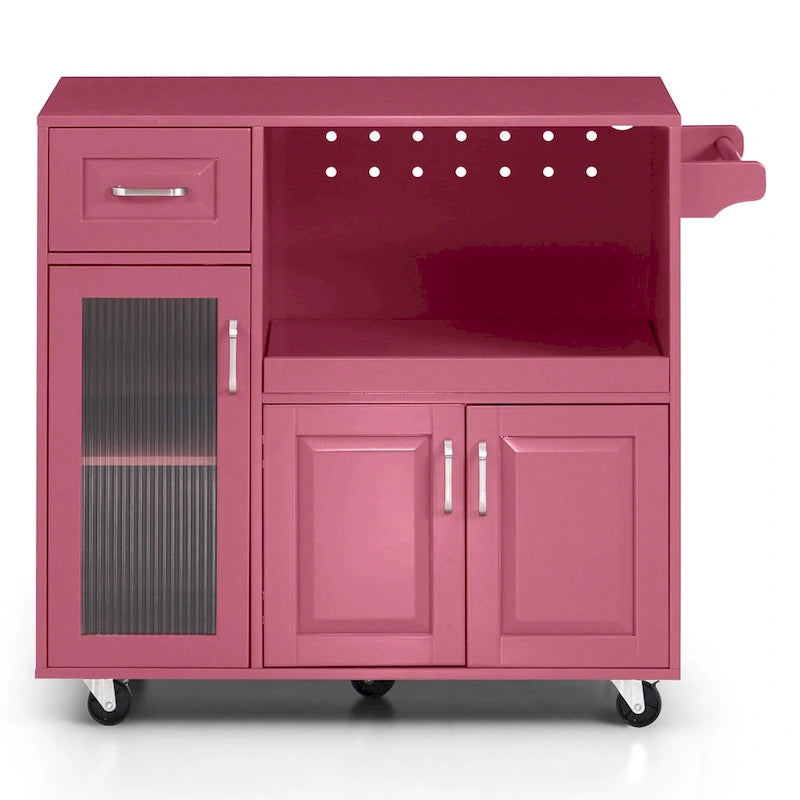 Carrello da cucina multifunzione con portasciugamani, ampio spazio di archiviazione