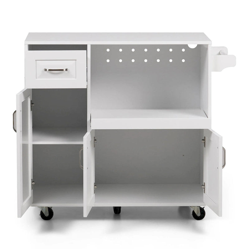 Carrello da cucina multifunzione con portasciugamani, ampio spazio di archiviazione