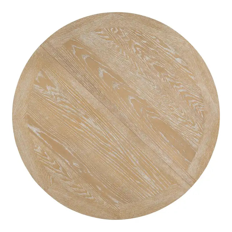 Set da pranzo 5 pezzi con tavolo rotondo allungabile e 4 sedie imbottite, Set da pranzo stile rustico