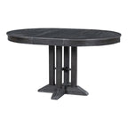 Set da pranzo 5 pezzi con tavolo rotondo allungabile e 4 sedie imbottite, Set da pranzo stile rustico