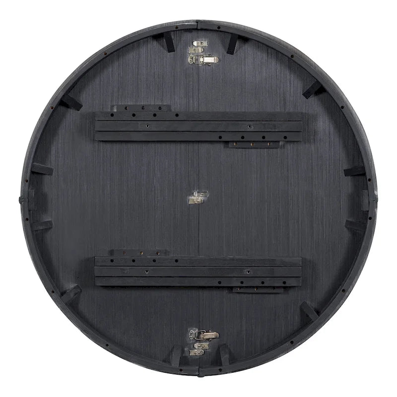 Set da pranzo 5 pezzi con tavolo rotondo allungabile e 4 sedie imbottite, Set da pranzo stile rustico