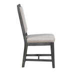 Set da pranzo 5 pezzi con tavolo rotondo allungabile e 4 sedie imbottite, Set da pranzo stile rustico