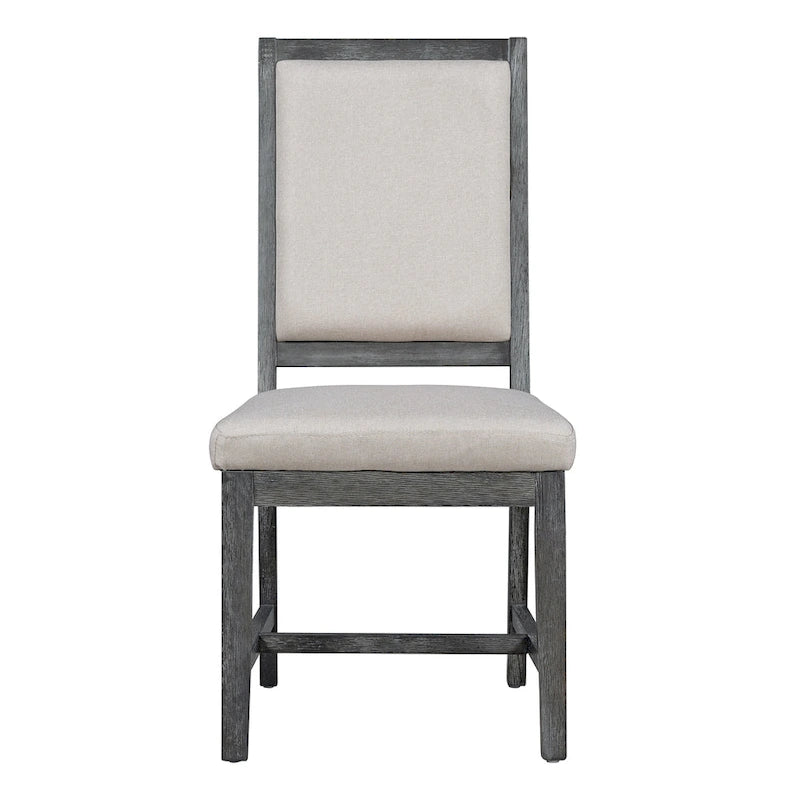 Set da pranzo 5 pezzi con tavolo rotondo allungabile e 4 sedie imbottite, Set da pranzo stile rustico