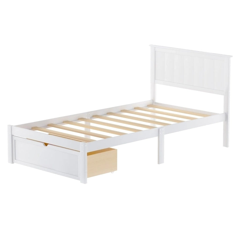 Letto a piattaforma moderno con cassetto sottoletto