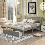 Letto a piattaforma moderno con cassetto sottoletto