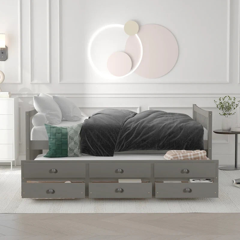 Divano letto full size con letto estraibile singolo