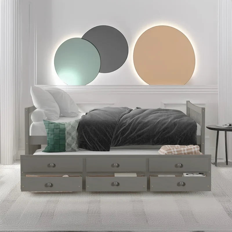 Divano letto full size con letto estraibile singolo